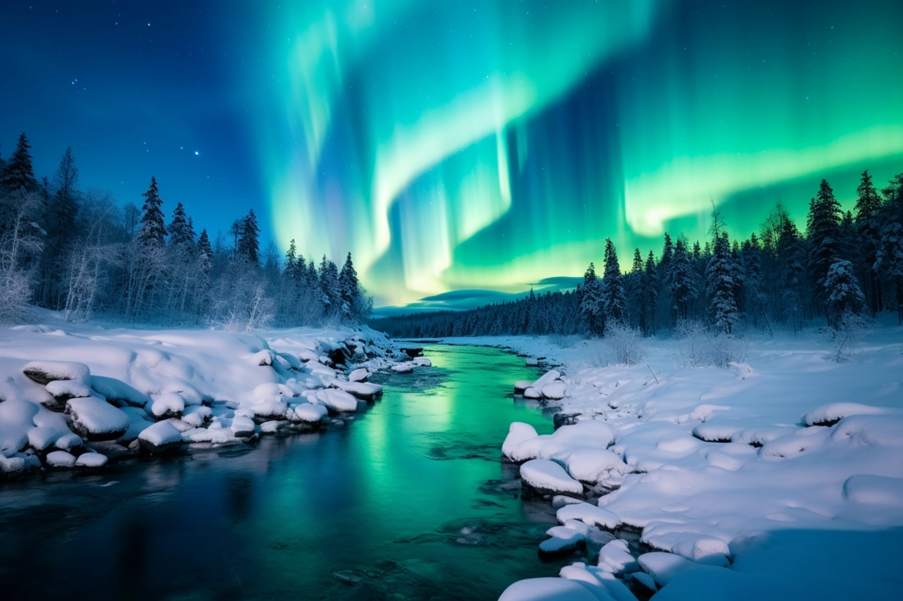 Ruhige Orte für Nordlichter in Lappland