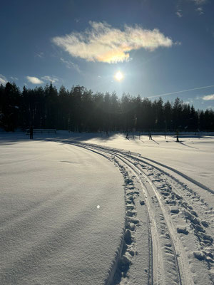 Piste de ski de fond près de la maison