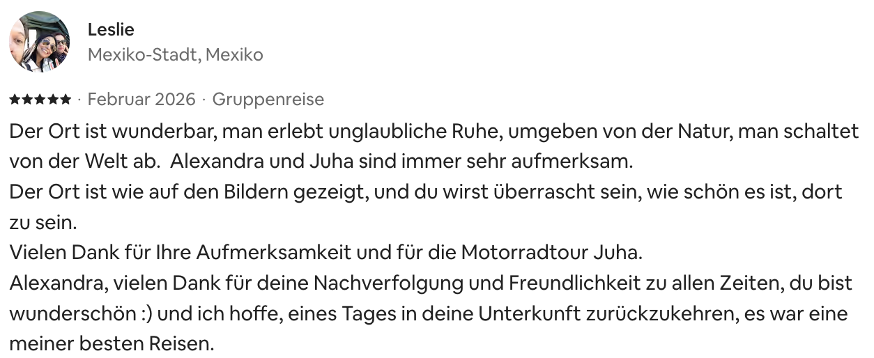 Opinión original de Leslie en Airbnb