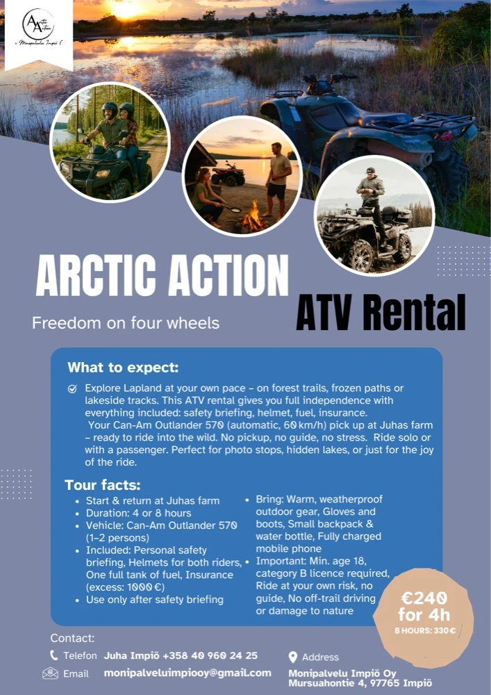 Quad mieten – Arctic Action / Juha Impiö