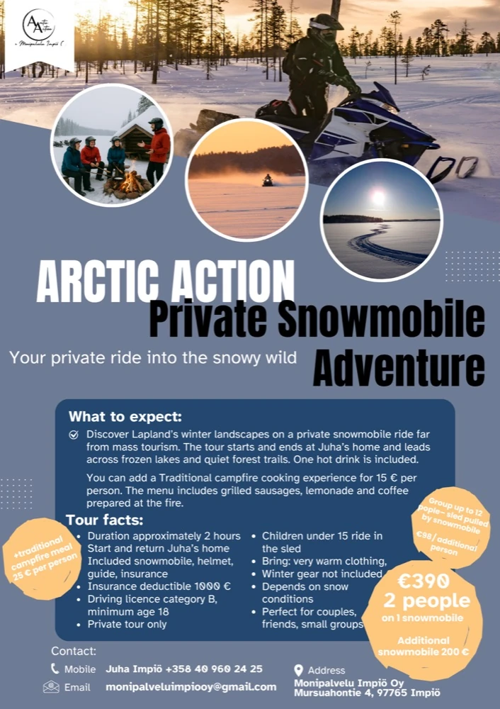 Geführte Schneemobiltour – Arctic Action / Juha Impiö