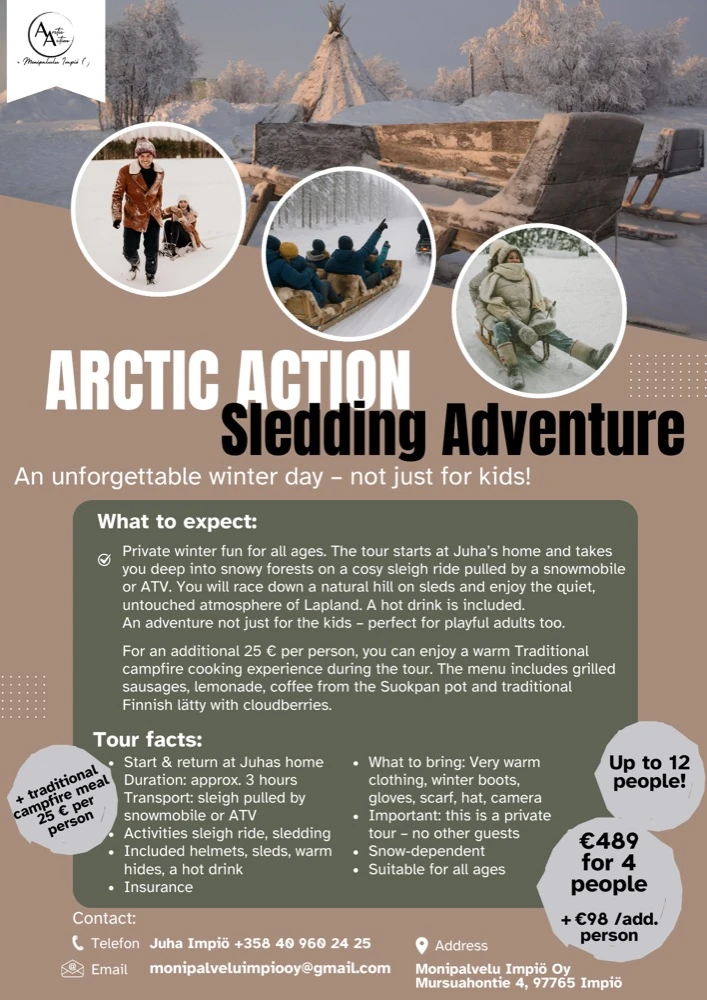 Sleigh ride and sledding – Arctic Action / Juha Impiö